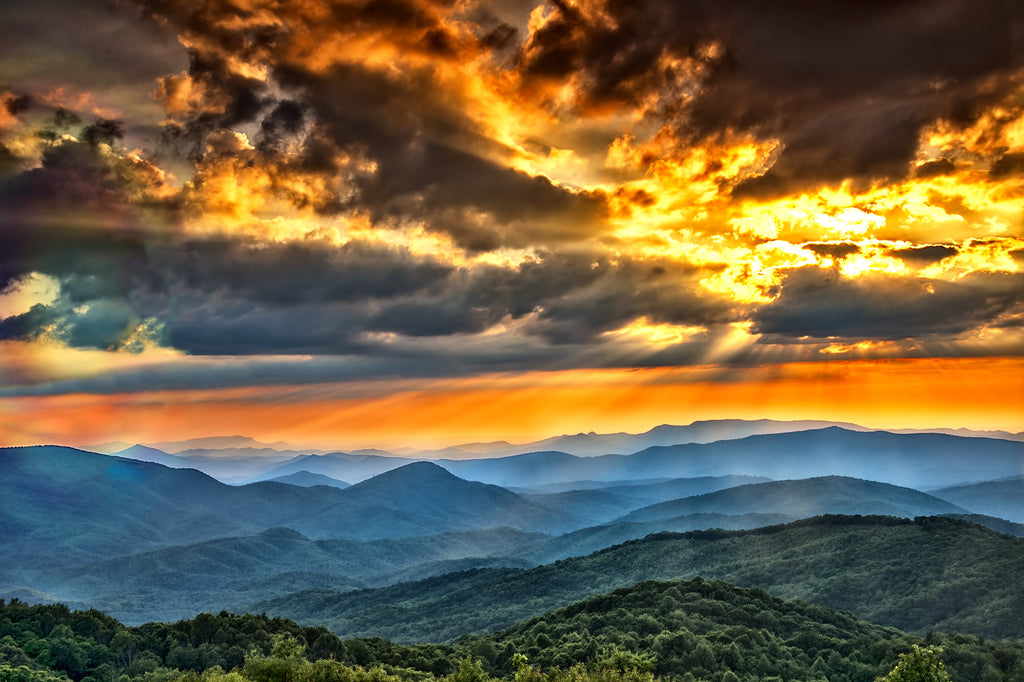 Sunset On A Stormy Summer Evening- Max Patch