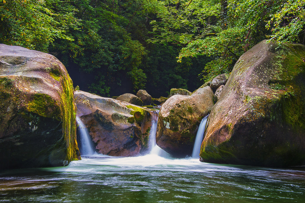Triple Cascades of Midnight Hole- Big Creek