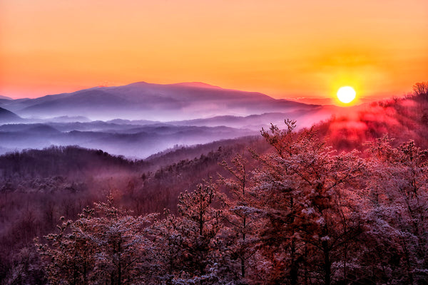December Sunset Beauty- Great Smoky Mtns